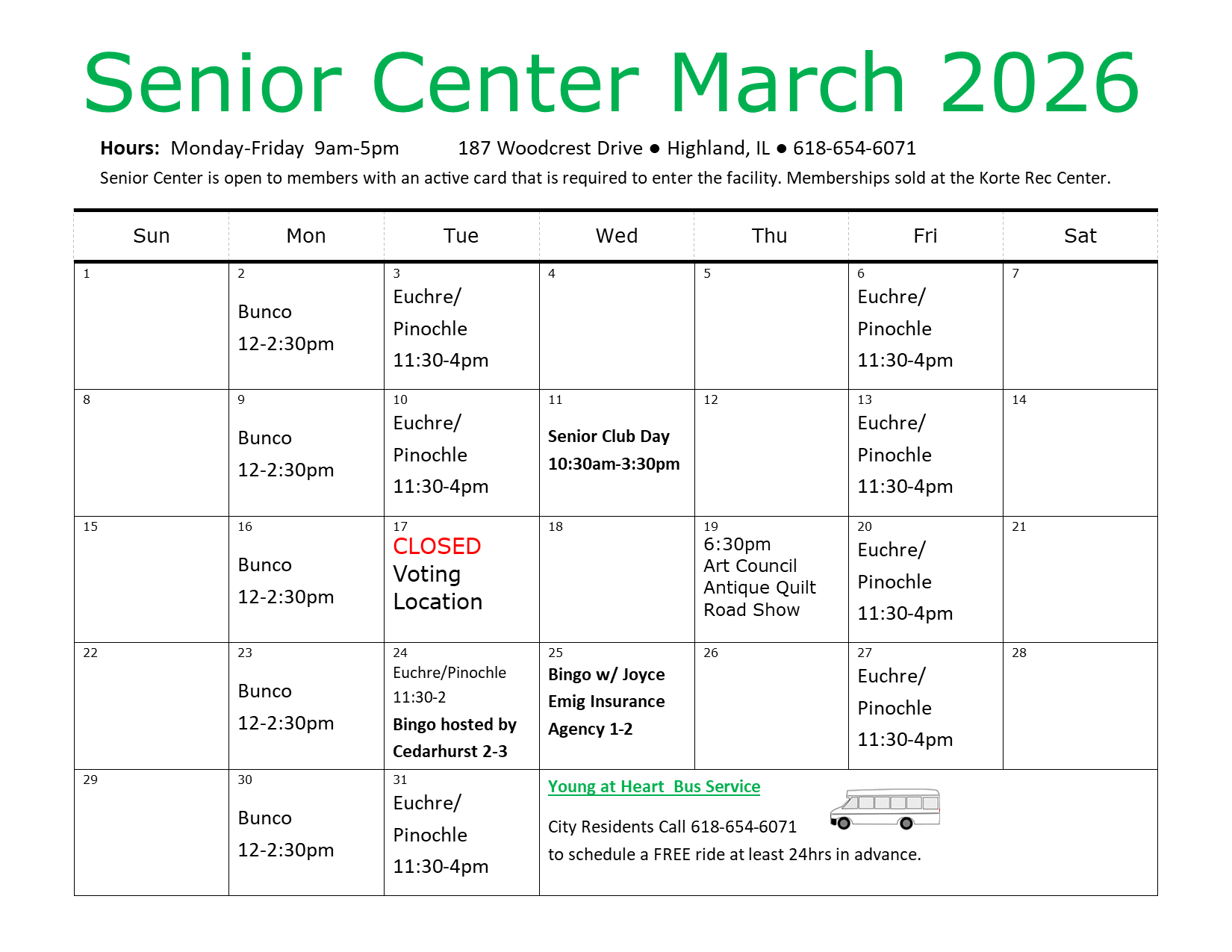 March 26 Sen Center